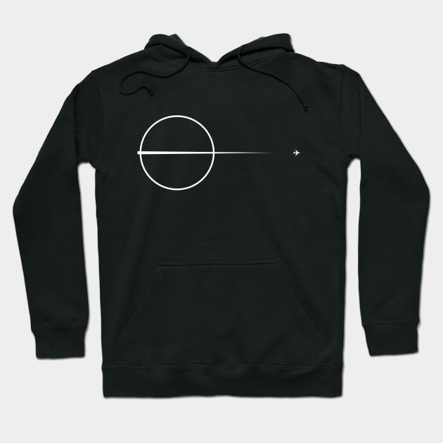 Plane crossing the circle Hoodie by Avion